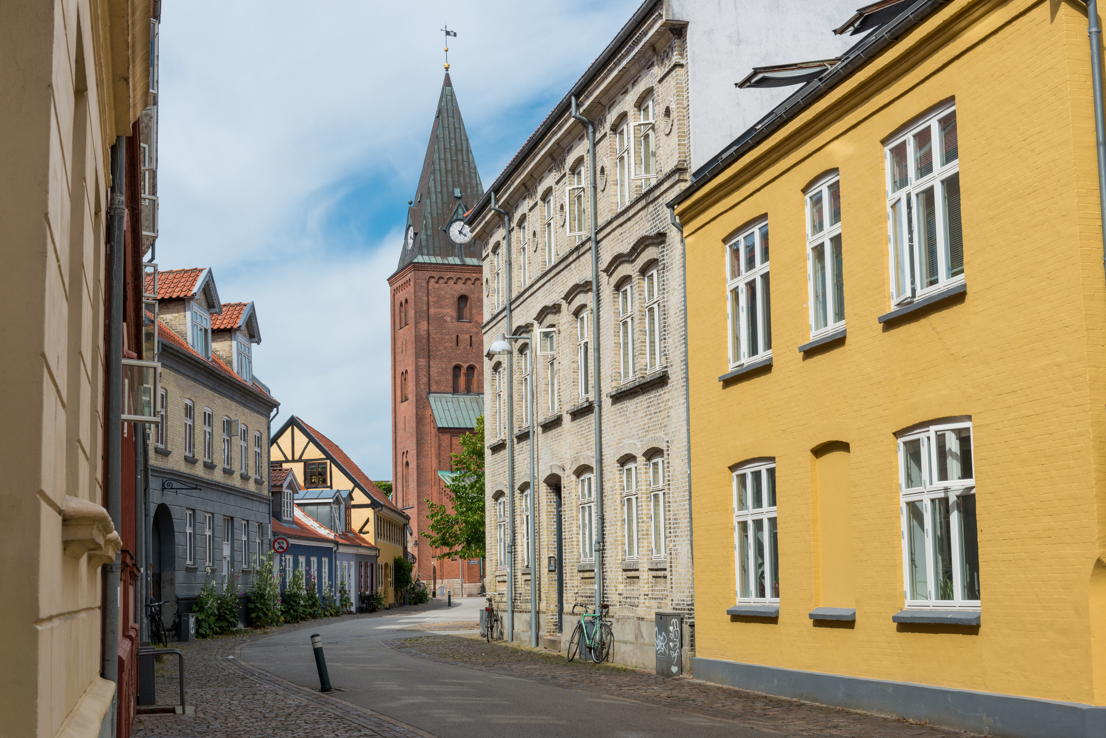 Einsame Strasse in Aalborg